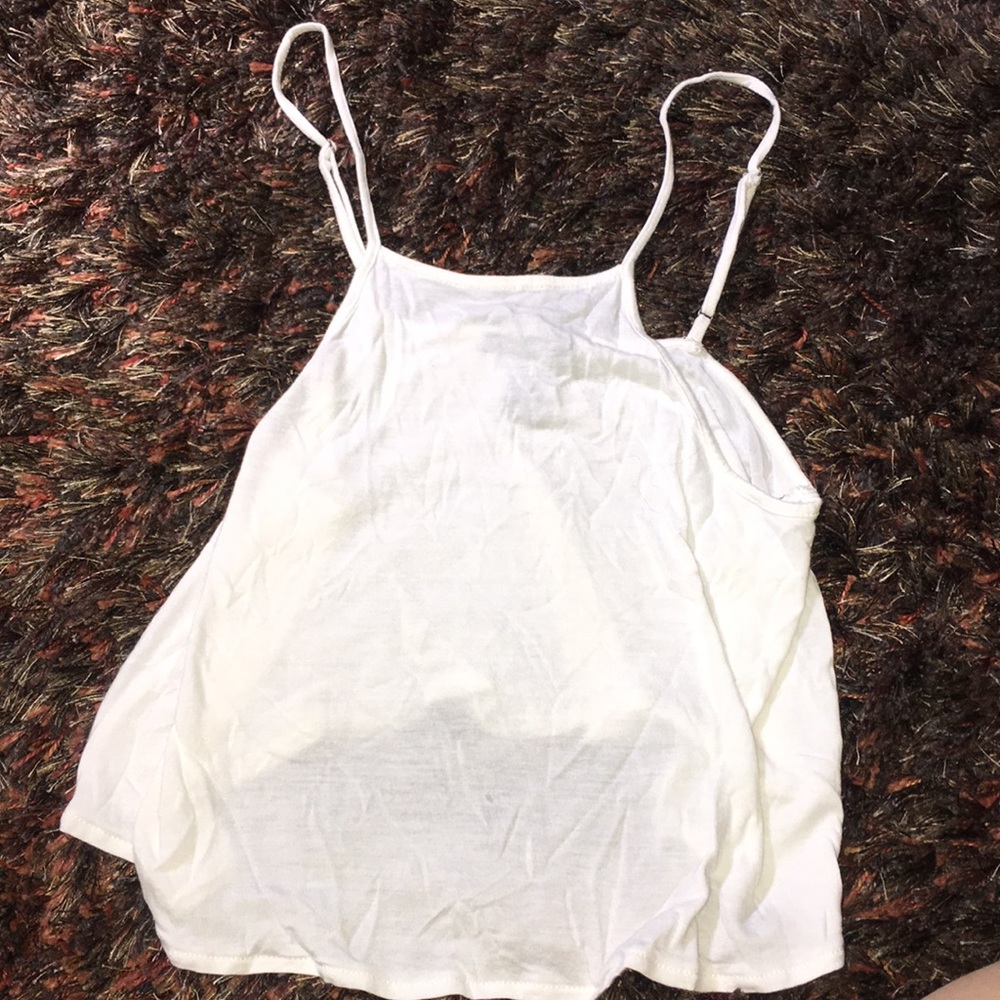 White cropped tank top